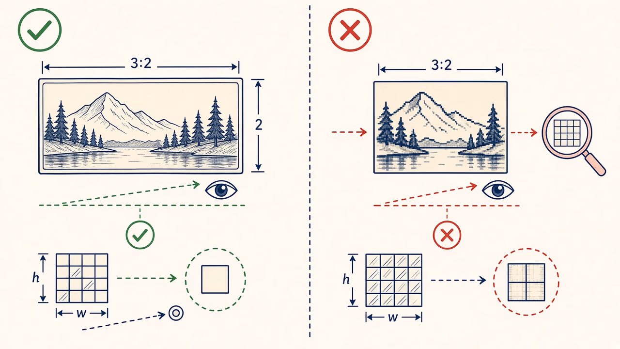 Line-art example for What Resolution Does a Photo Need for a Large Print?